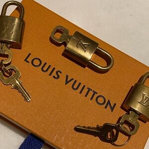Louis Vuitton Brass Lock & Key Set